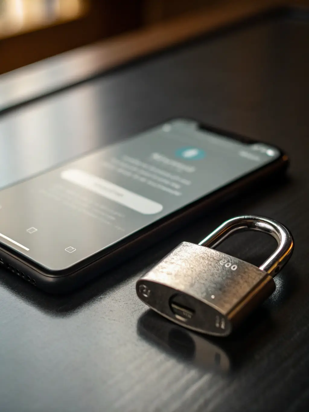 A secure mobile app login screen with multi-factor authentication, encryption icons, and a privacy policy link, emphasizing the robust security measures implemented by ART Media Solutions.